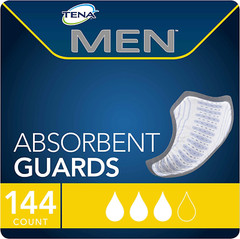 TENA Incontinence Guards for Men Moderate Absorbency, 48 Count, Pack of 3