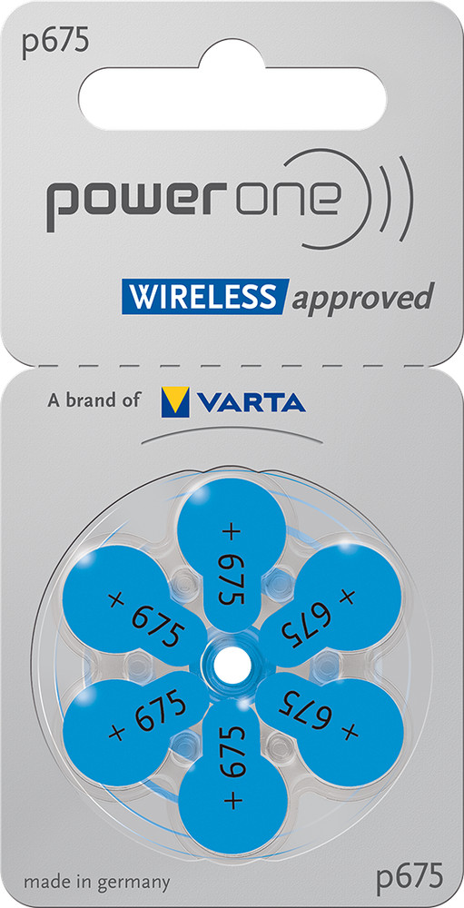 600 x Varta Power One Hearing Aid Batteries P675 PowerOne 100 Blister PR44