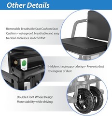 All Terrain Folding Storage Ultra Lightweight Power Electric Wheelchair 2×6.6AH