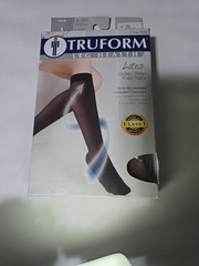 TRUFORM Leg Health Lites 1763BL-M Medium, Beige, Ladies Knee Highs 8-15 mmHg