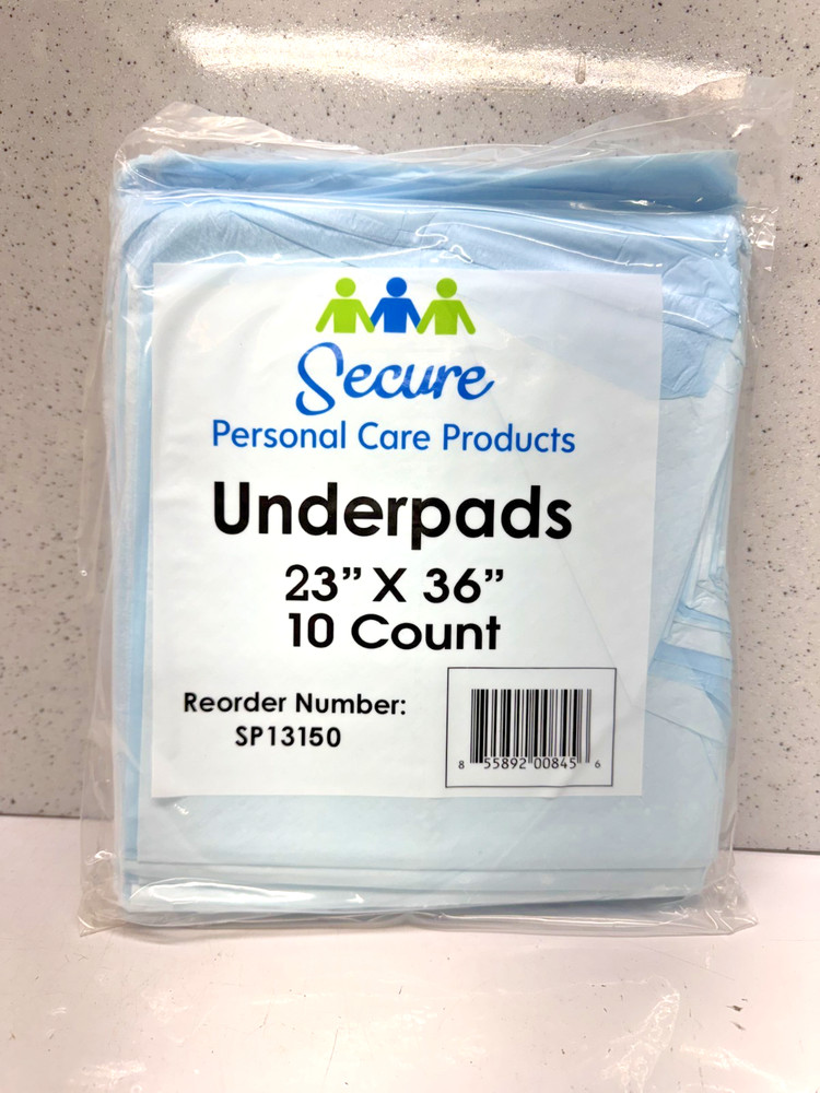Lot of 20 – Secure – Personal Care – SP13150 – 23″ x 36″ – Underpads – 10 Count
