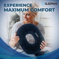 Sleepavo Butt Donut Pillow for Tailbone Pain Relief Cushion Medium – Hemorrho.