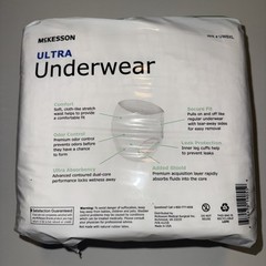 McKesson UWBXL Unisex Adult’s Disposable Underwear, Size XL – White