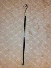 Walking Cane Decorative Cobra Snake Head Handle, Black Gold Silver, Metal