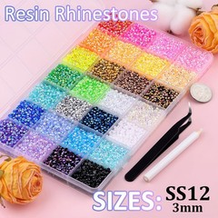 Tinkrstuff 38000Pcs Jelly Rhinestones Bedazzling Kit Multicolor 3Mm Flatback