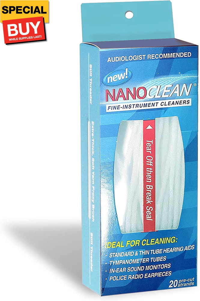 All-In-1 Hearing Aid Cleaning Kit – 1 Pack of 20 Ready-To-Use Strands – Gentle &