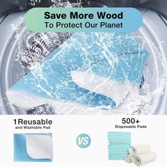 SOLOSHINE Washable Waterproof Underpads, 24″ x 18″ (3 Pack) Reusable Incontin…
