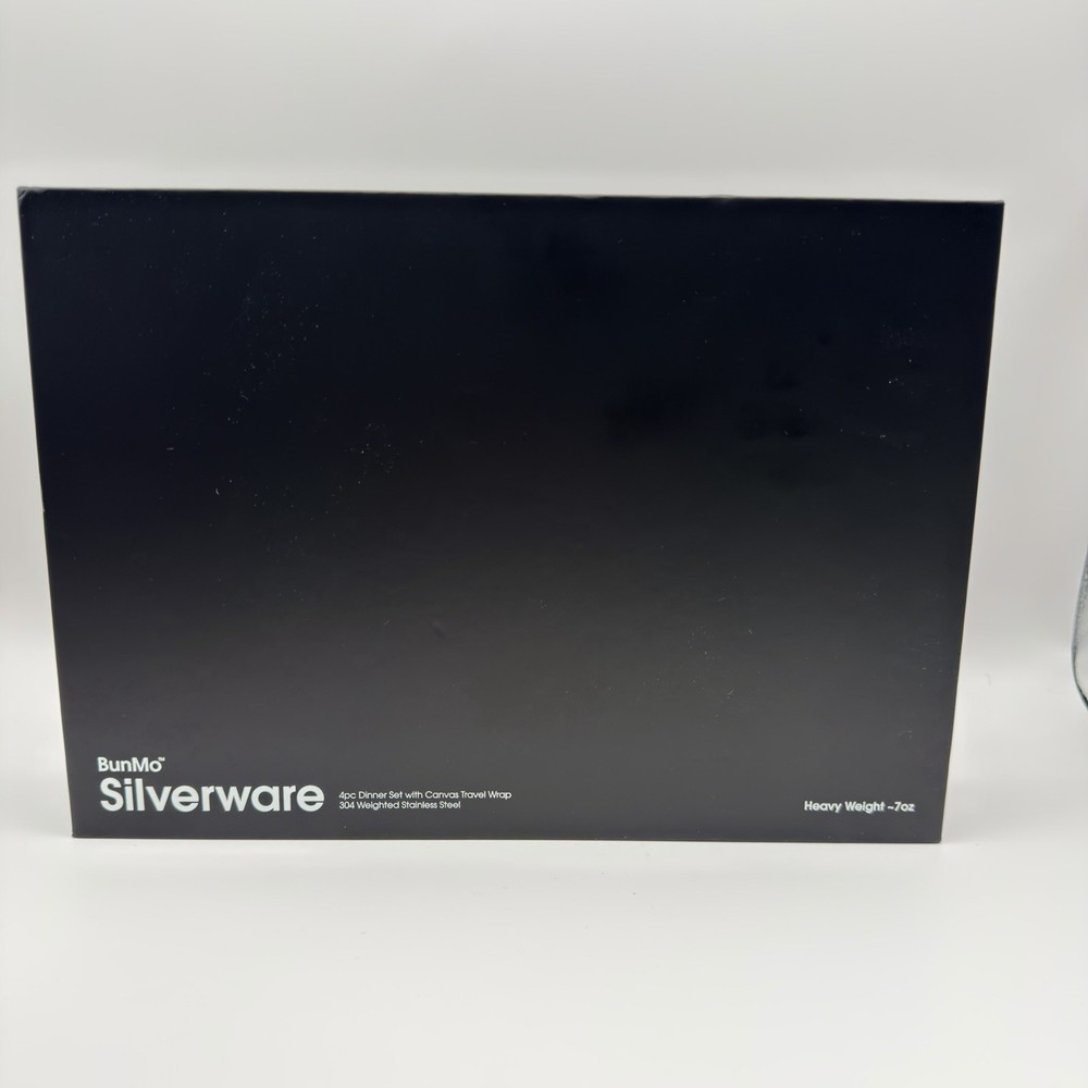 BunMo Weighted Silverware 4pc Set 304 Stainless Steel Adaptive Utensils NEW