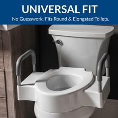Bemis Rise 4.5 Raised Toilet Seat Handles Toilet Seat Riser For Seniors Secure