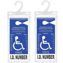 2PCS Protector Cover Holder for Handicap Placard Disabled Parking Mirror Hanger