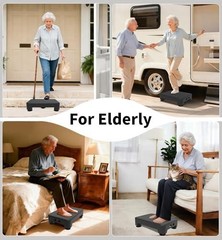 LIFTOZA 5-Level Adjustable Step Stool, 700 LBS Capacity Safety Bed Step for Seni