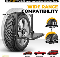 Adjustable Folding Tire Step for Trucks, SUVs & RVs – Non-Slip, 330 Lbs Capacity