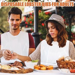 Nonley Disposable Bibs 30/50/100 Pack -Disposable Adults Bibs for Elderly Women