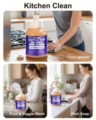 Flowhyet 1 Gallon Lavender Liquid Castile Hand Soap Refill Pure Natural Organic
