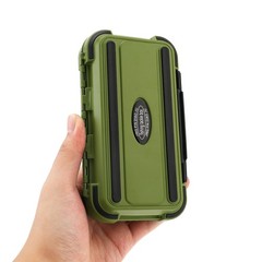 OriGlam Waterproof Fishing Tackle Box Organizer, 24 Compartments Double Green