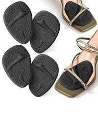 Dr. JK- Ball of Foot Cushions, Metatarsal Pads Women, Heel Pads 2 Pairs Black