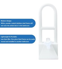 Vaunn Bath Bar Bathtub Rail Grab White Bathroom Handle Tub Adjustable