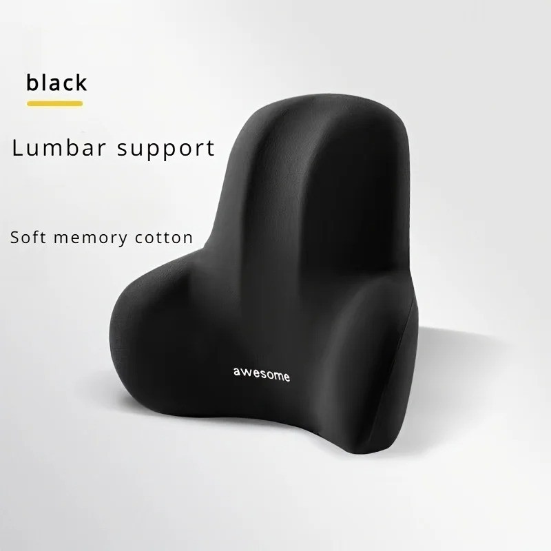 1pc Memory Foam Seat Cushion Set – 2-in-1 Lumbar & Seat Pillow for Office/Car,Gr
