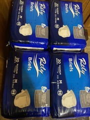 2 PACKS Rely Briefs-Adult Disposable Diapers(40 Count) Medium 32”to 44” Waist