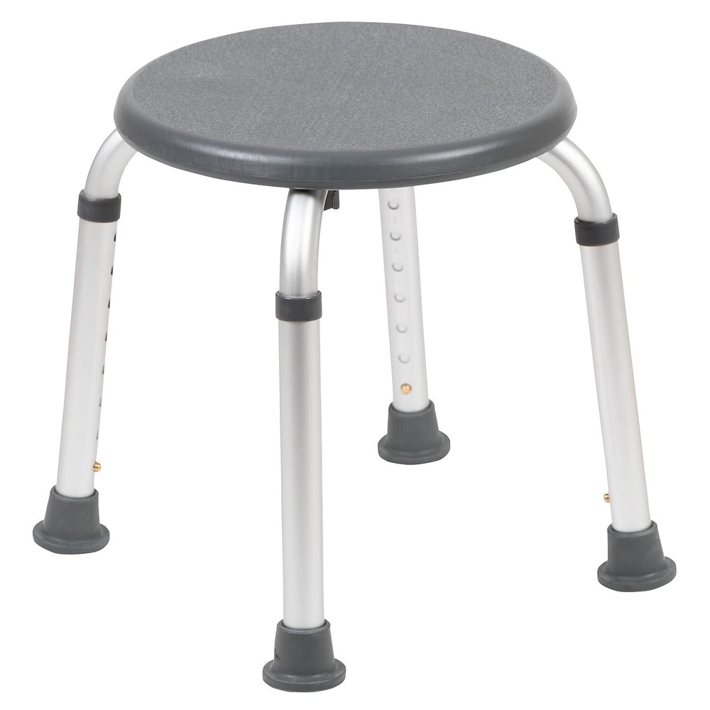 Grey Bath and Shower Chair with Nonslip Feet Adjustable Height Medical Grade …