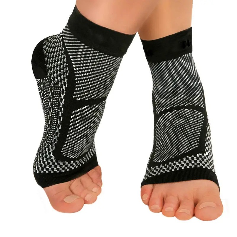 1 Pair Ankle Brace Compression Sleeve Open Toe Сompression Socks for Women & Men