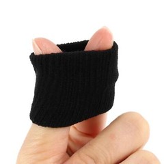 Sports Fingerband Finger Protector Sleeve Cover Wrap Band Brace Black 10pcs