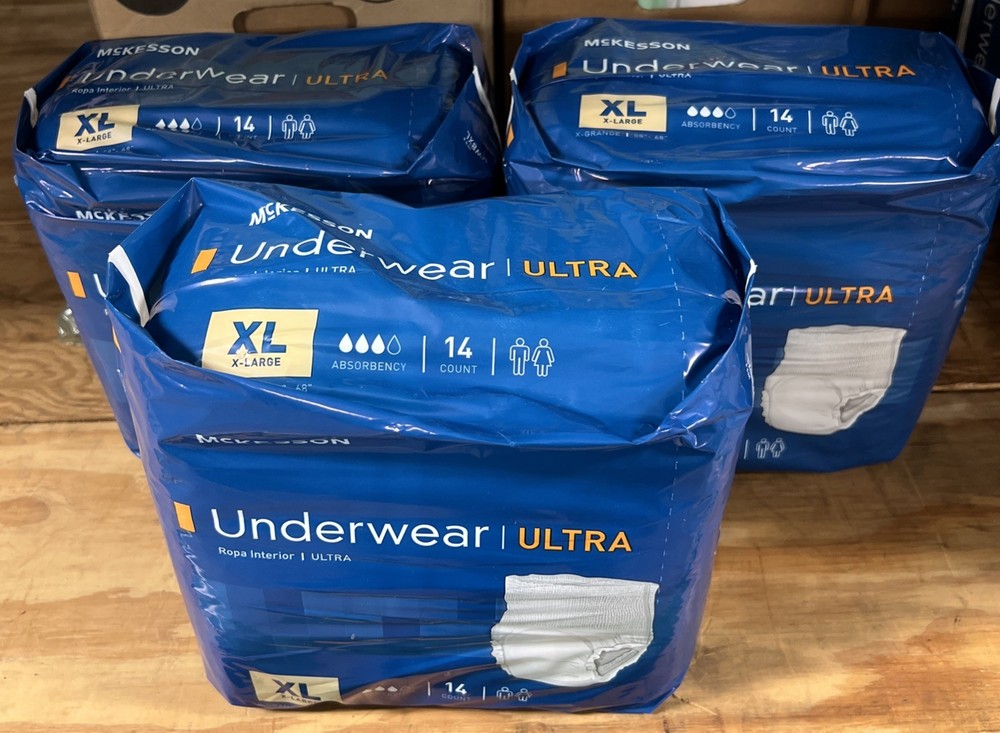 McKesson Adult Disposable Pull On Underwear Diapers XL Heavy Absorb 14 Ct-