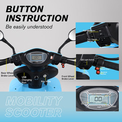1000W 4 Wheels Mobility Scooters 500lbs Capacity 48V/20A 33 Miles Seniors Adults