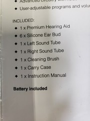 Premium Hearing Technology Hearing Aid 6x Silicone Ear Buds W/ Travel Case