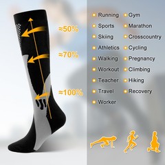 Compression Socks- 20-30 mmHg Knee High for Men & Women, Medical Grade, L/XL/XXL