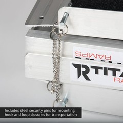 Titan Ramps 6 Foot Multi-Fold Aluminum Wheelchair Ramp, 600 Pound Capacity