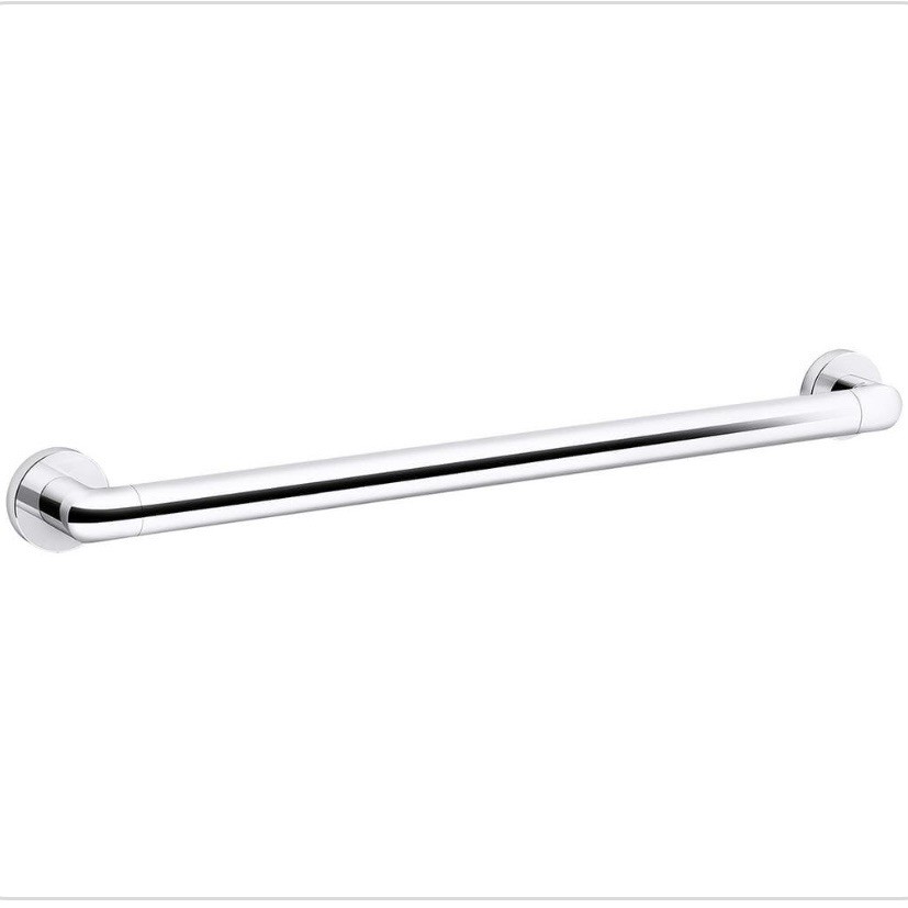 KOHLER Kumin 24″ Grab Bar Wall Mount Support Bar In Polished Chrome, K-24550-CP