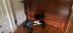 Blessreach Knee Scooter Walker Steerable Foldable 300Lb Brake Blue, Wb-2202