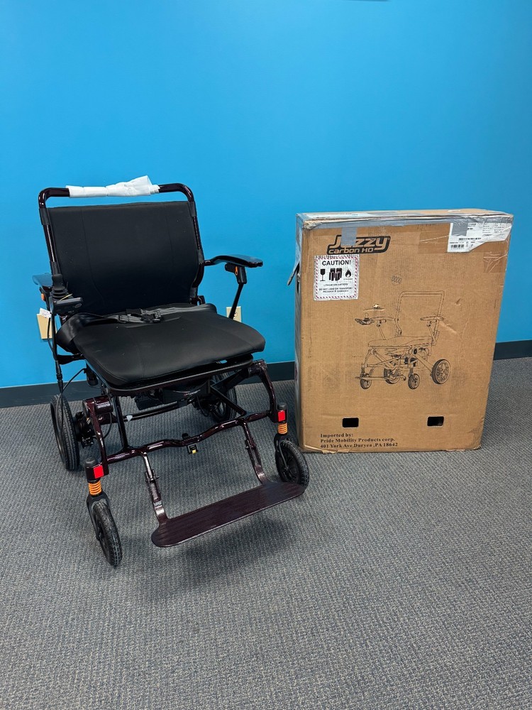 Pride Mobility Jazzy Carbon HD Heavy Duty 400lb Travel Power Chair, Red-Open Box