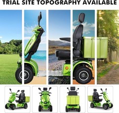 1000W 4-Wheel Heavy Duty Seniors Mobility Scooter 48V 20Ah 15 mph 33 Miles 500lb