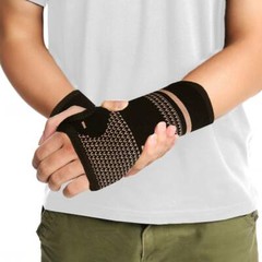 Compression Copper Wrist Hand Brace Carpal Tunnel Support Arthritis Sprain Pain
