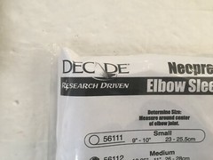 Decade Neoprene Elbow Sleeve ~ 56112 ~ Medium ~ Dark Blue ~ Qnty 1