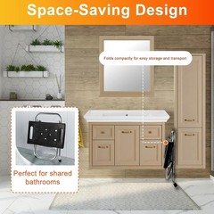 Folding Shower Seat, Stainless Eligible Shower Chair for Inside Shower, 400lbs