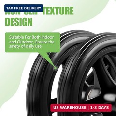2 Pack 6 Inch Rubber Wheelchair Wheels Replacement for Walkers, Rollators, Wheel