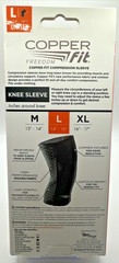 Copper Fit CF2KNLG6 Knee Compression Sleeve – Black