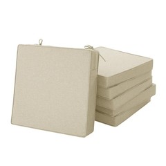 Outdoor Chair Cushions, Water-Resistant & 18.5″ x 16″ 6 Pack, Beige