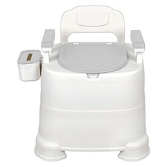 Portable Commode Chair with Removable Armrest, Bedside Commode Chair 220lbs