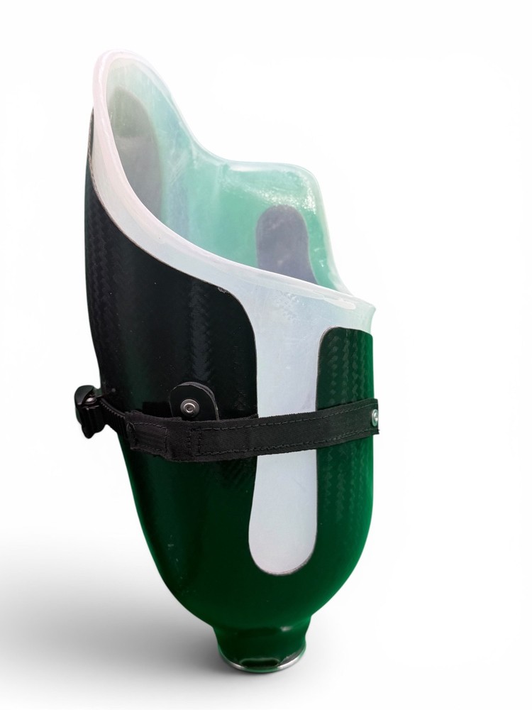 Right above knee prosthetic socket. Not for medical use.