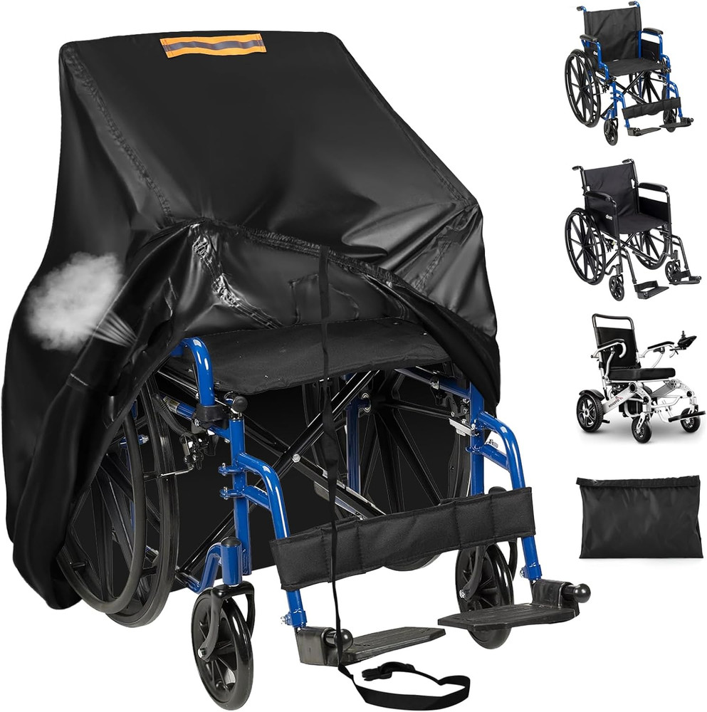 420D Heavy Duty Wheelchair Cover Waterproof, Electric Wheelchair Rain Cover with