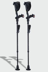 Ergobaum Black Mamba Real Carbon Fiber Forearm Crutches (1 Pair) 5’1“ to 6’6“