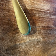 Vintage Brass Duck Head Shoehorn Wooden Handle MCM 1960s Mallard Decorative