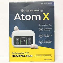 NEW – Audien Hearing Atom X Rechargeable OTC Hearing Aids