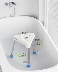 Space-Saving Triangular Shower Chair for Inside Shower, FSA/HSA Eligible 400 …