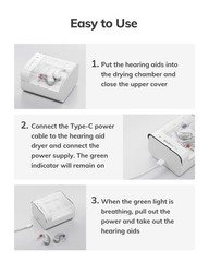 Elehear Hearing Aid Dryer And Dehumidifier Removes Moisture Sweat And Dust From
