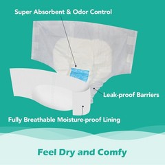 SUNKISS TrustPlus Adult Diapers with Maximum Absorbency, Large, 15 Count